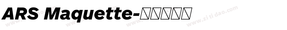 ARS Maquette字体转换